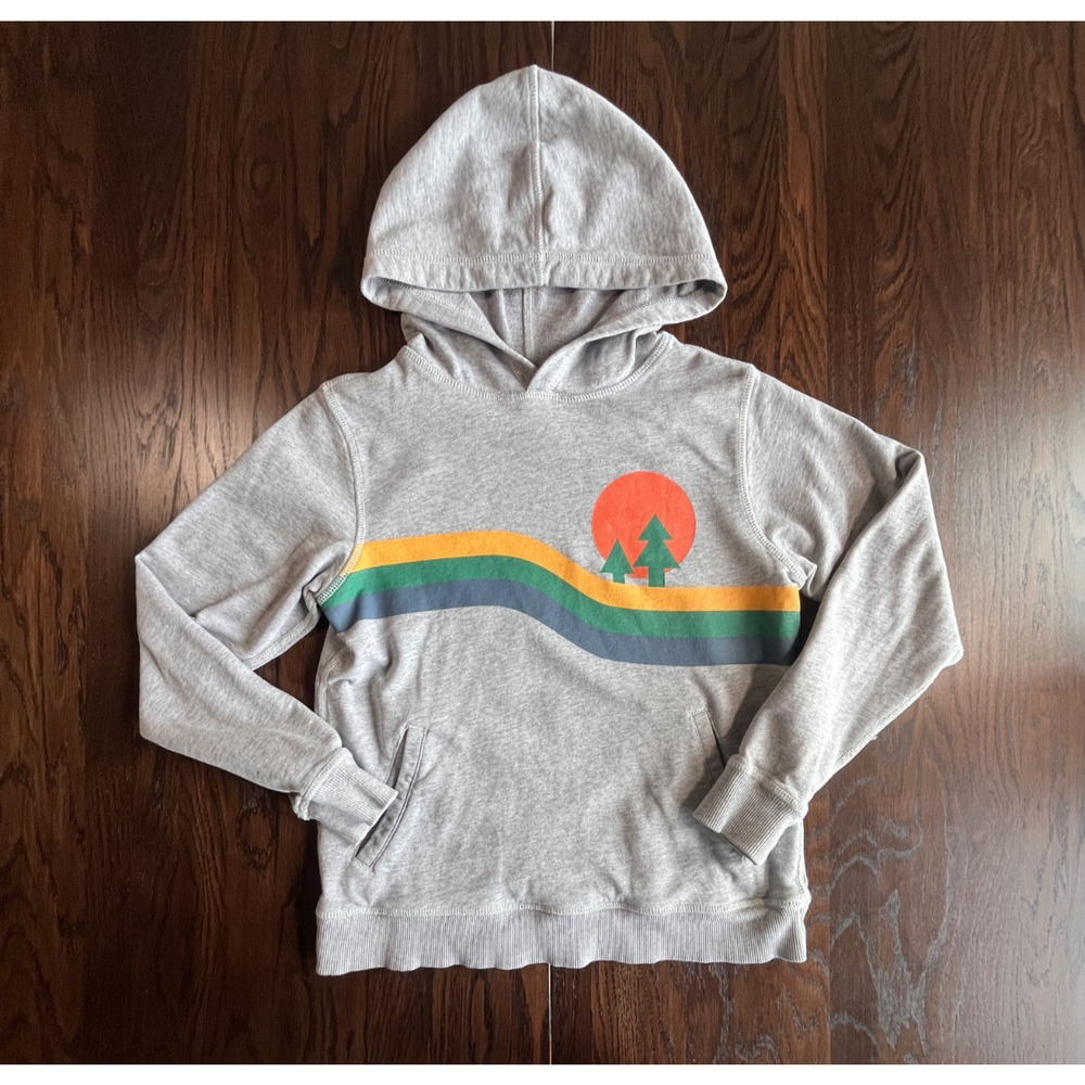 Nature themed Retro look Hannah Anderson Grey Hoodie Girls size 10